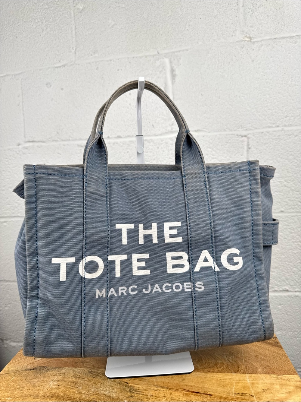 Marc Jacobs The Canvas Medium Tote Bag Blue Shadow M0016161 Crossbody